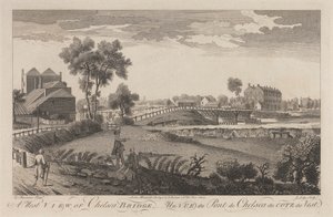 Vista Ovest del Ponte di Chelsea da John Lodge
