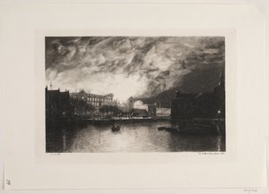 Incendio di Christiansborg da John Lübschitz
