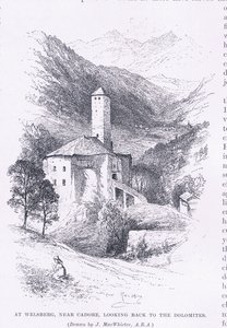 A Welsberg, vicino a Cadore, guardando indietro verso le Dolomiti, da The Magazine of Art 1893, Cassell and Company da John MacWhirter