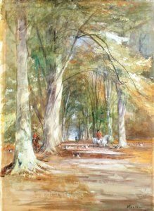 Cacciatori in una radura da John MacWhirter