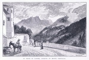 A Pieve Di Cadore, guardando verso Monte Cristallo, da The Magazine of Art 1893, Cassell and Company da John MacWhirter