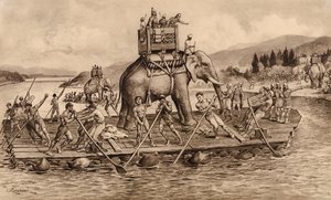 Annibale attraversa il fiume Rodano da John Macfarlane
