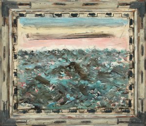 Mare, rosso chiaro e blu ceruleo 1948 (Olio su tela)
