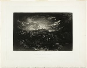 Caduta delle mura di Gerico, da Illustrazioni della Bibbia da John Martin