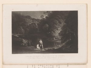 Dio rimprovera Adamo ed Eva per il loro peccato da John Martin