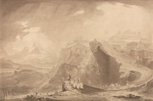 Giosuè che comanda al sole di fermarsi da John Martin
