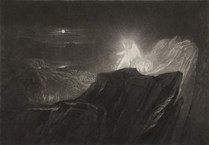 Gli angeli che custodiscono il paradiso di notte da John Martin