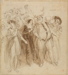 Falstaff travestito da Herne da John Massey Wright