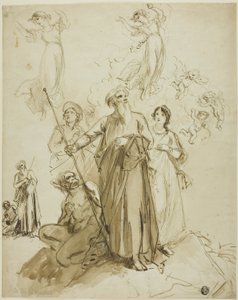 Studi originali per la Tempesta di Shakespeare da John Massey Wright