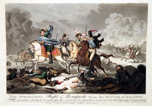 La fuga di Bonaparte dalla battaglia di Krasnoi da John Massey Wright