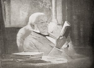 William Ewart Gladstone in vecchiaia, illustrazione da 