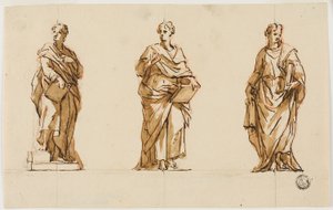 Tre studi per la statua di John Locke