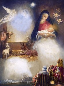 Montaggio non identificato basato sulla nascita di Gesù da John Millar Watt
