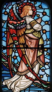 Cuxton, San Michele, Finestra Est, Lavers & Barraud, John Millner Allen, Angelo da Cristo in Maestà con Santi da John Millner Allen