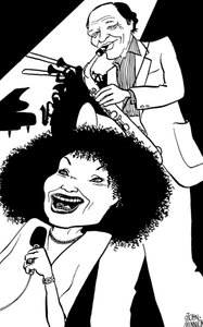 Cleo Laine e Sir John Dankworth Dame Cleo Laine, Lady Dankworth, nata Clementina Dinah Campbell da John Minnion