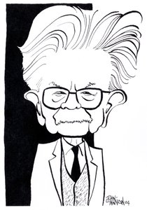 Elias Canetti, caricature da John Minnion