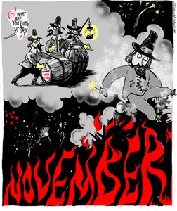 Giorno di Guy Fawkes, 5 novembre da John Minnion