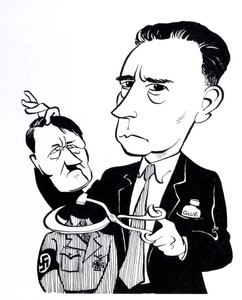 John Heartfield, caricatura con Adolf Hitler da John Minnion