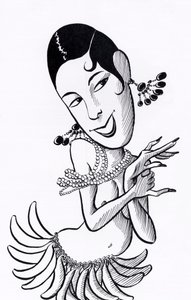 Josephine Baker, caricatura da John Minnion