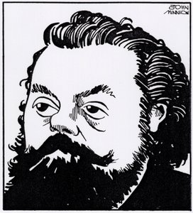 Modest Petrovich Mussorgsky, ritratto caricaturale da John Minnion