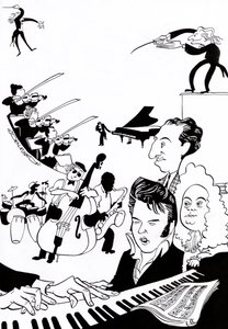 Fantasia musicale - copertina per libro o articolo musicale - con direttori d