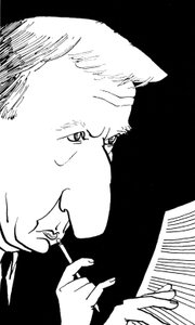 Richard Rodney Bennett, caricatura di John Minnion da John Minnion