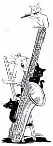 Sassofono e flauto (disegno) da John Minnion