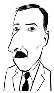 Stefan Zweig, caricatura da John Minnion