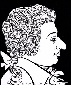 Wolfgang Amadeus Mozart - caricatura da John Minnion