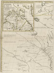Mappa dei domini britannici e francesi in America, 1756 da John Mitchell