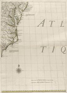 Mappa dei domini britannici e francesi in America, 1756