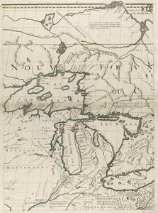 Mappa dei domini britannici e francesi in America, 1756 da John Mitchell