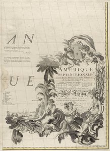 Mappa dei domini britannici e francesi in America, 1756 da John Mitchell