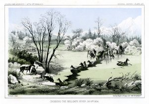 Attraversamento del fiume Hellgate, 6 gennaio 1854, 1856 da John Mix Stanley