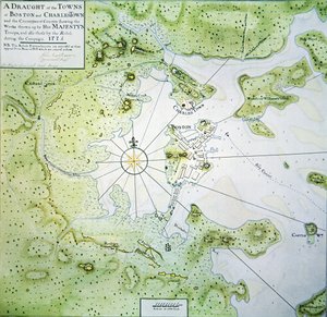 Mappa di Boston e Charlestown