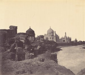 Taj Mahal da est, c. 1858-1862 (foto) da John Murray
