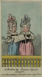 Un duetto al concerto di Hanover Square, 1788 da John Nixon