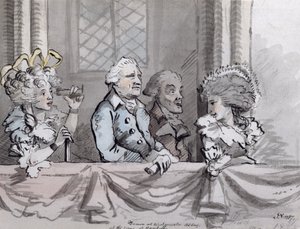 Caricatura del pubblico alla Commemorazione di Handel nell