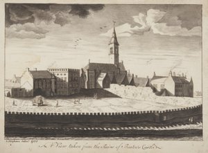 St Andrews Delineated - Una vista presa dalle rovine del Castello di Beaton da John Oliphant