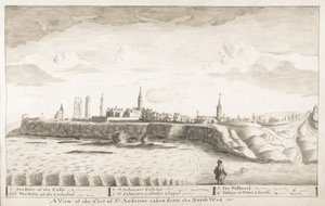 St Andrews Delineated - Una vista della città di St Andrews presa da nord-ovest da John Oliphant