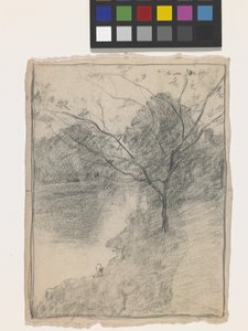 Albero accanto a un ruscello da John Otis Adams