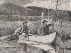 Cattura negli Adirondacks, Every Saturday, Vol. I, New Series, 24 ottobre 1870 da John Parker Davis