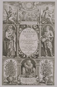Pagina del Titolo della Seconda Edizione di The Herball di John Gerard da John Payne