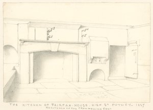 La cucina a Fairfax House, High Street, Putney, 1887; residenza del gentiluomo cromwelliano da John Phillipp Emslie