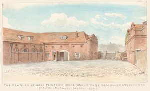 Le scuderie della casa del generale Fairfax, High Street, Putney, 1887 da John Phillipp Emslie