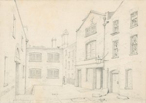 White Hart Court, Castle Street, St Martin in the Fields. Demolito con la costruzione di Charing Cross Road da John Phillipp Emslie