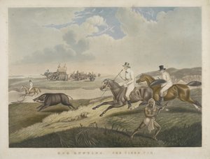 Caccia al cinghiale: Il maiale stanco, inciso da S.W. Fores (1785-1825) c.1840