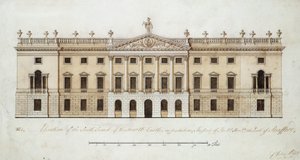 Castello di Wentworth, progetto per la facciata sud, c.1760