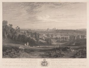Una vista di Oxford dalla strada di Abingdon da John Pye