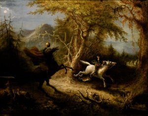 Il cavaliere senza testa che insegue Ichabod Crane